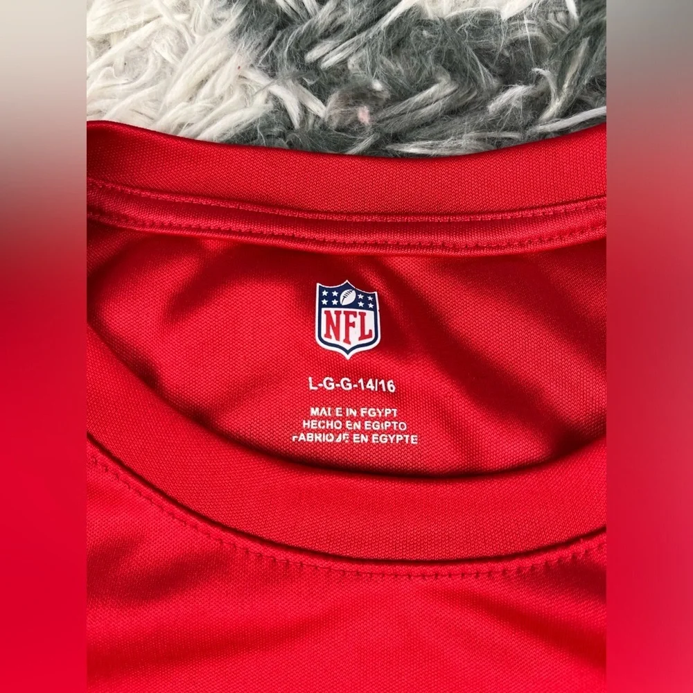 NFL Kids Boys CHIEFS T-shirt Red Yellow White Size Large 14/16